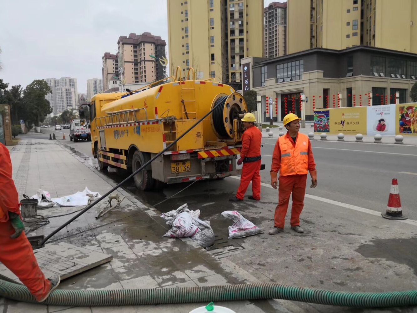 南林乡排污管道清淤-管道清洗
